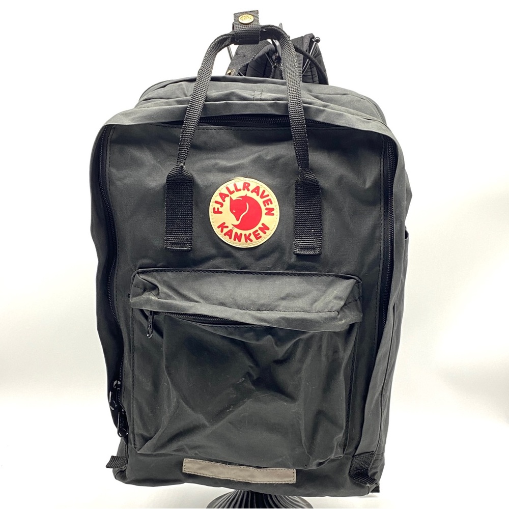 FJALLRAVEN KANKEN BLACK 17” BACKPACK WITH LAPTOP POCKET FULL ZIP AROUND BAG LG